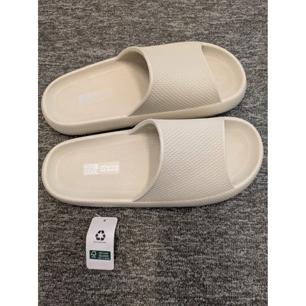 NEW 32 Degrees Cool Cushion Slides‎ Women's 7.5-8.5 Tan